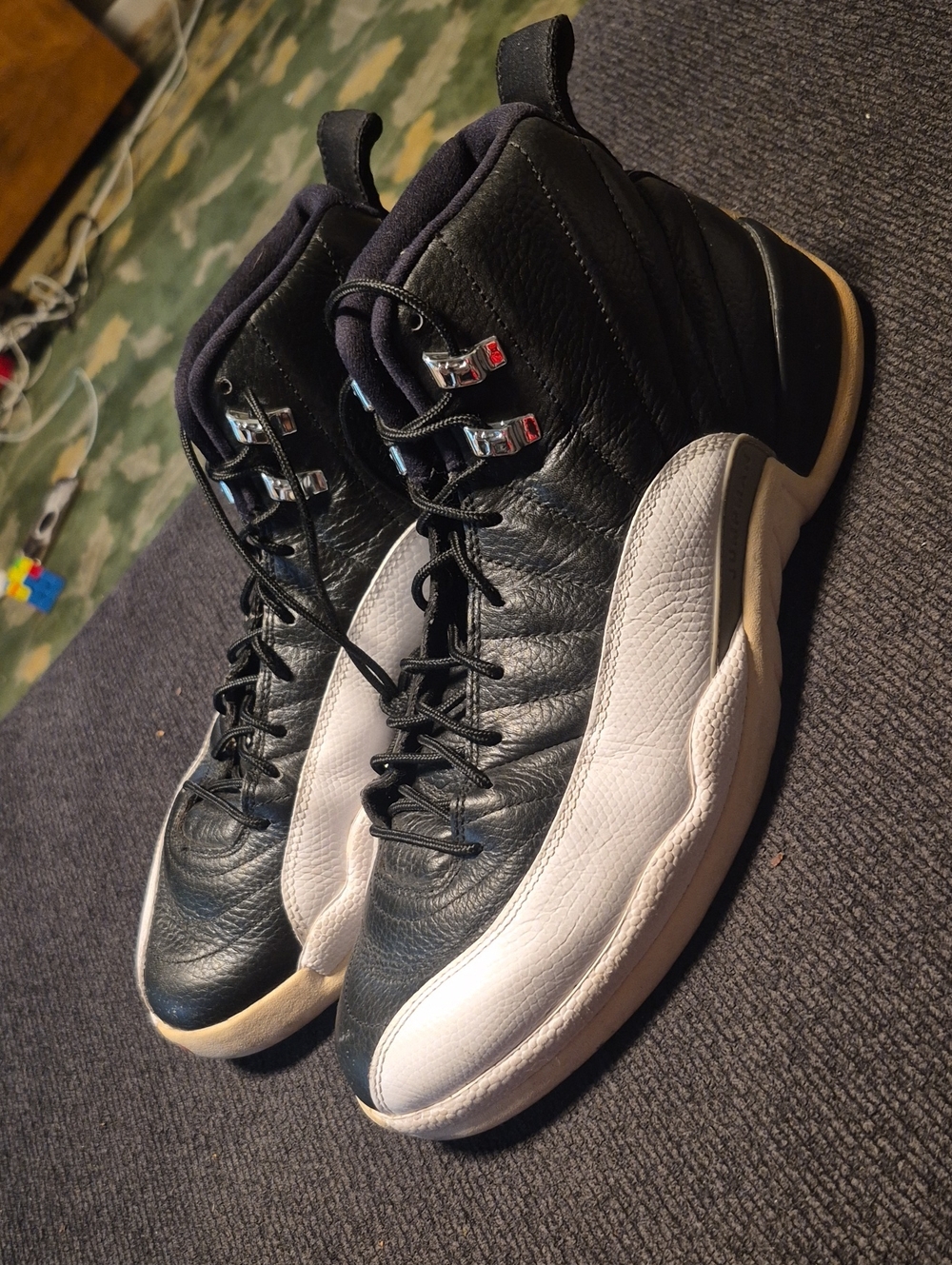 Jordan Black and White High-Top Sneakers
